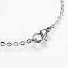 Brass Real Platinum Plated Cable Chains Charms Anklets AJEW-AN00231-04-4