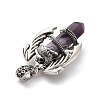 Natural Amethyst Pointed Pendants G-B042-04P-57-3