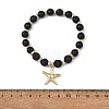 2Pcs Starfish 304 Stainless Steel Charm Bracelets BJEW-JB14088-5
