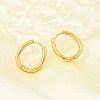 PVD Vacuum Plating 202 Stainless Steel Huggie Oval Hoop Earrings EJEW-H003-07G-06-2
