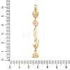 Brass Micro Pave Pink Cubic Zirconia Big Pendants CU-CBA2C2D-17G-3