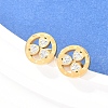 Flower 304 Stainless Steel Stud Earrings EJEW-H175-01G-1