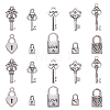 100Pcs 10 Styles Tibetan Style Alloy Pendants TIBEP-CJ0001-79-1