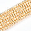 Baking Painted Pearlized Glass Pearl Bead Strands HY-N002-3mm-A09-2