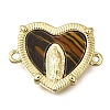 Heart Brass & Acrylic Connector Charms KK-G602-12B-04-1