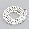 Electroplate Non-magnetic Synthetic Hematite Beads Strands G-N0322-18S-2