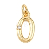 Brass Micro Pave Clear Cubic Zirconia Charms KK-P339-27G-00-1