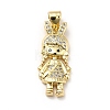 Brass Micro Pave Cubic Zirconia Pendants KK-H433-14A-G-1