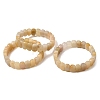 Natural Topaz Jade Beaded Stretch Bracelets for Women Men BJEW-D461-02I-2