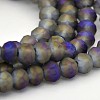 Full Rainbow Plated Faceted Rondelle Glass Beads Strands EGLA-J081-3x2mm-FR01-1