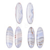 Natural Blue Lace Agate Pendants G-K381-14B-1