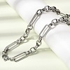 304 Stainless Steel Link Chain Bracelet & Necklace Jewelry Sets SJEW-L199-09P-2