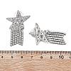 Brass Clear Cubic Zirconia Stud Earrings EJEW-D301-06P-02-5