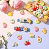 55Pcs 11 Styles Opaque Resin Decoden Flower &  Fruit Cabochons RESI-CJ0004-10-6