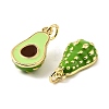 Fruit Brass Enamel Pendants X-KK-M324-04C-G-2