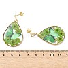 Transparent Epoxy Resin & 304 Stainless Steel & Brass Stud Dangle Earrings EJEW-JE07238-6