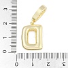 Brass Micro Pave Clear Cubic Zirconia Pendants KK-M289-01D-G-3