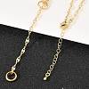 Brass Textured Link Chain Y Lariat Necklaces NJEW-H087-03G-3