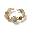 Adjustable Natural Labradorite with Brass Rings G-B075-01G-08-2