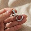 925 Sterling Silver Moissanite Hoop Earrings for Women BC8310-3