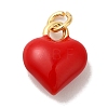 Brass Enamel Charms KK-U027-13-04G-1