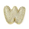 Rack Plating Brass Micro Pave Clear Cubic Zirconia Pendants X-KK-R163-05W-G-1