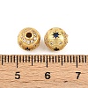 Brass Micro Pave Cubic Zirconia Beads KK-H533-02G-3