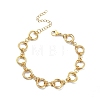 304 Stainless Steel Rings Link Chain Bracelet BJEW-TA00334-01-1