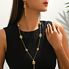 Bohemian Lantern Tassels Brass Earrings & Necklaces Set for Wedding and Party DF0929-3