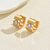 Flat Round Stainless Steel Hoop Earrings TQ3583-1-1