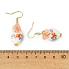 Handmade Porcelain & Acrylic Beads Dangle Earrings for Women EJEW-JE07329-7