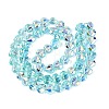 Electroplate Transparent Glass Beads Strands LS-EGLA-N056-01A-03-2