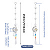 2Pcs Glass Butterfly & Cone Hanging Suncatchers HJEW-TADJ0021-3