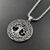 Tree of Life Hollow Tree of Life Pendant 304 Stainless Steel Punk Necklace Jewelry LS-HL3986-1