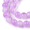 Baking Painted Imitation Jade Glass Round Bead Strands DGLA-N003-6mm-04-3