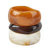 3Pcs Resin Bangles Set for Women BJEW-WH0011-117-1