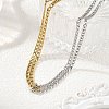 Duo Tone 304 Stainless Steel Twisted Chain 2-Strand Necklaces with Toggle Clasps NJEW-JN06681-1