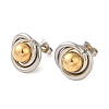 Ring & Round 304 Stainless Steel Stud Earrings for Women X-EJEW-U003-19-1