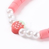 Handmade Polymer Clay Stretch Beaded Bracelets BJEW-JB06045-2