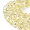 Transparent Electroplate Glass Beads Strands EGLA-F151-FR01-3