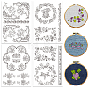 4 Sheets 11.6x8.2 Inch Stick and Stitch Embroidery Patterns DIY-WH0455-161-1