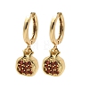 Brass Cubic Zirconia Hoop Earrings EJEW-Q015-02G-C-2