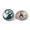 1-Hole Alloy Enamel Shank Buttons BUTT-WH0015-57A-2