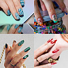 Stainless Steel DIY Nail Art Templates MRMJ-WH0098-002-5