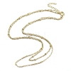 Brass Double Layer Necklaces NJEW-D302-51G-4