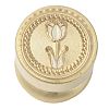 Golden Tone Round Wax Seal Brass Stamp Heads AJEW-M040-01G-G-2