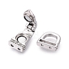 Brass Magnetic Fold Over Clasps KK-Q074-16P-2