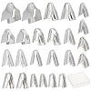 240Pcs 12 Style 304 Stainless Steel Folding Crimp Cord Ends STAS-SC0002-96-1
