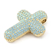 Brass Micro Pave Cubic Zirconia Pendants KK-Q821-01G-2