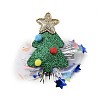 Christmas Theme Glitter Felt Fabric Alligator Hair Clip PHAR-U002-01F-1